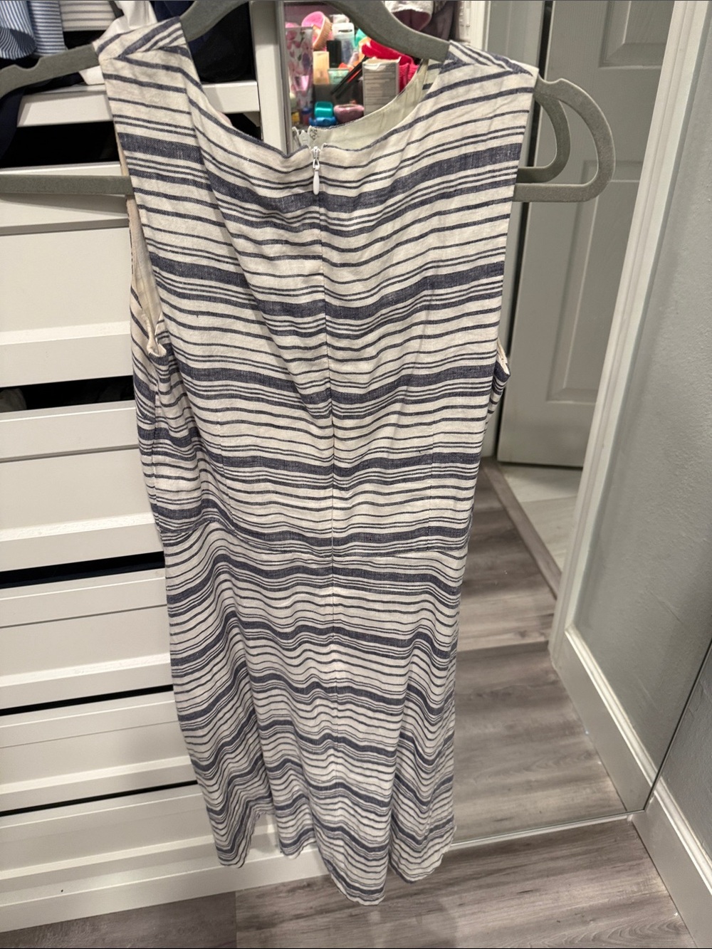 St. Tropez Striped Linen Midi Dress - Picture 4 of 4